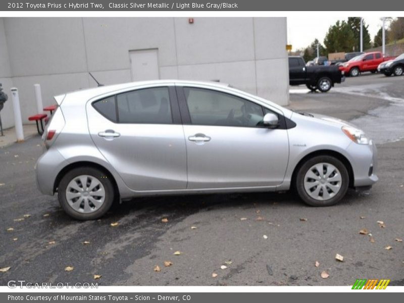 Classic Silver Metallic / Light Blue Gray/Black 2012 Toyota Prius c Hybrid Two