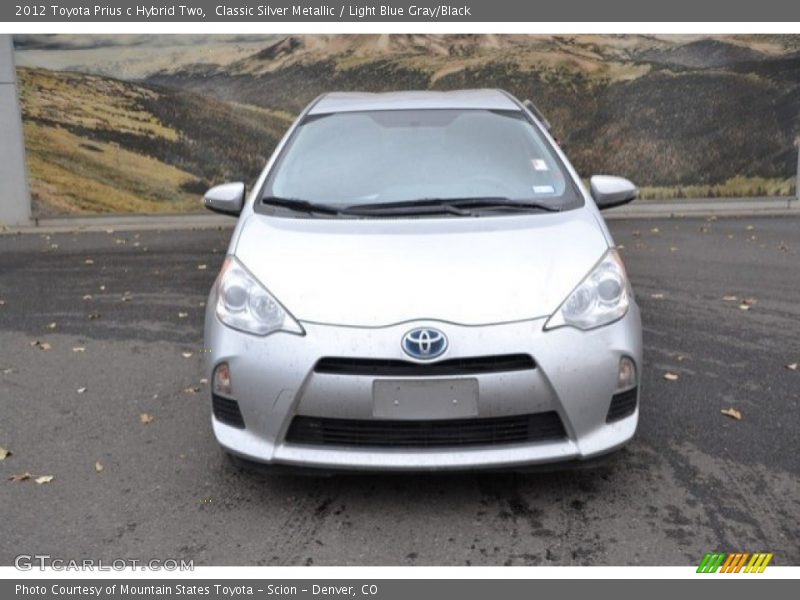 Classic Silver Metallic / Light Blue Gray/Black 2012 Toyota Prius c Hybrid Two