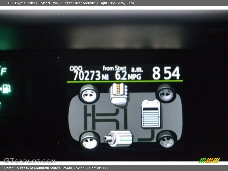 Classic Silver Metallic / Light Blue Gray/Black 2012 Toyota Prius c Hybrid Two