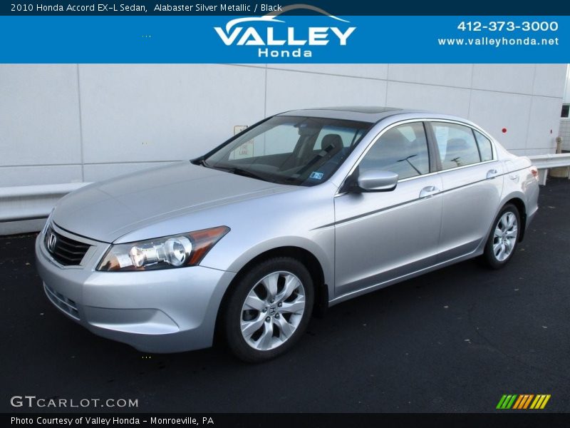 Alabaster Silver Metallic / Black 2010 Honda Accord EX-L Sedan