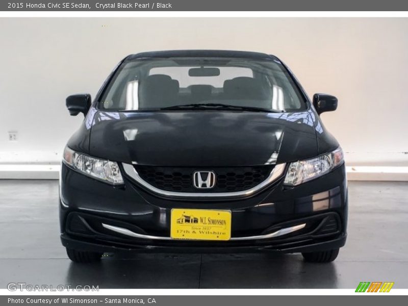 Crystal Black Pearl / Black 2015 Honda Civic SE Sedan