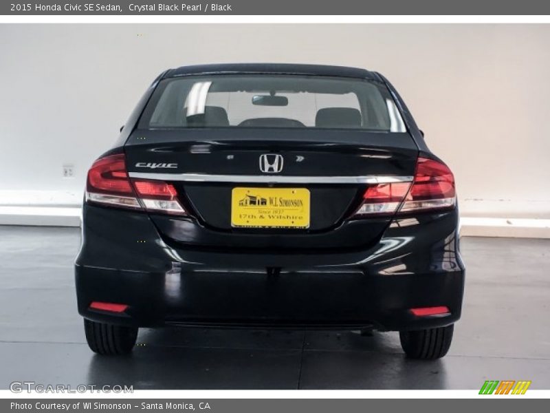 Crystal Black Pearl / Black 2015 Honda Civic SE Sedan