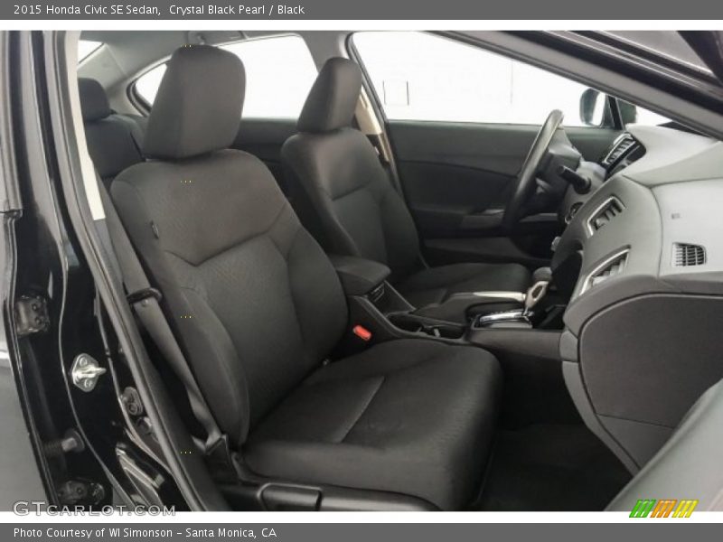 Crystal Black Pearl / Black 2015 Honda Civic SE Sedan