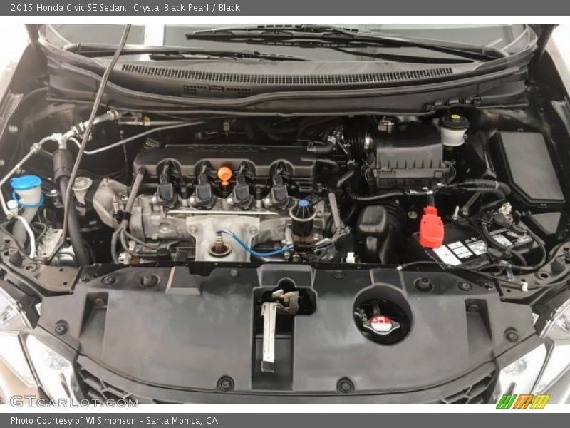 Crystal Black Pearl / Black 2015 Honda Civic SE Sedan