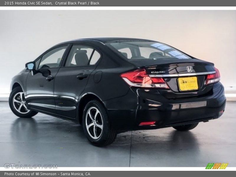 Crystal Black Pearl / Black 2015 Honda Civic SE Sedan