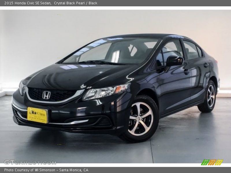 Crystal Black Pearl / Black 2015 Honda Civic SE Sedan