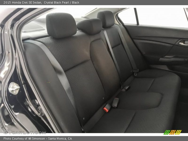Crystal Black Pearl / Black 2015 Honda Civic SE Sedan