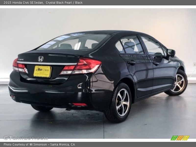 Crystal Black Pearl / Black 2015 Honda Civic SE Sedan