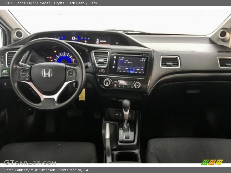 Crystal Black Pearl / Black 2015 Honda Civic SE Sedan