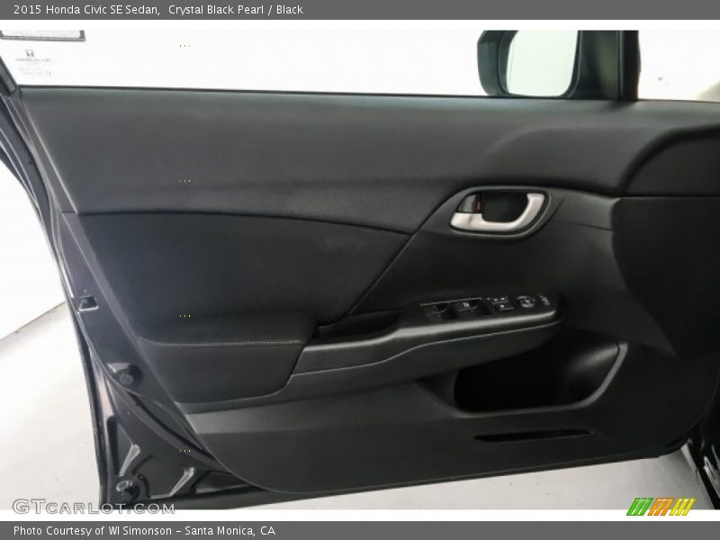 Crystal Black Pearl / Black 2015 Honda Civic SE Sedan