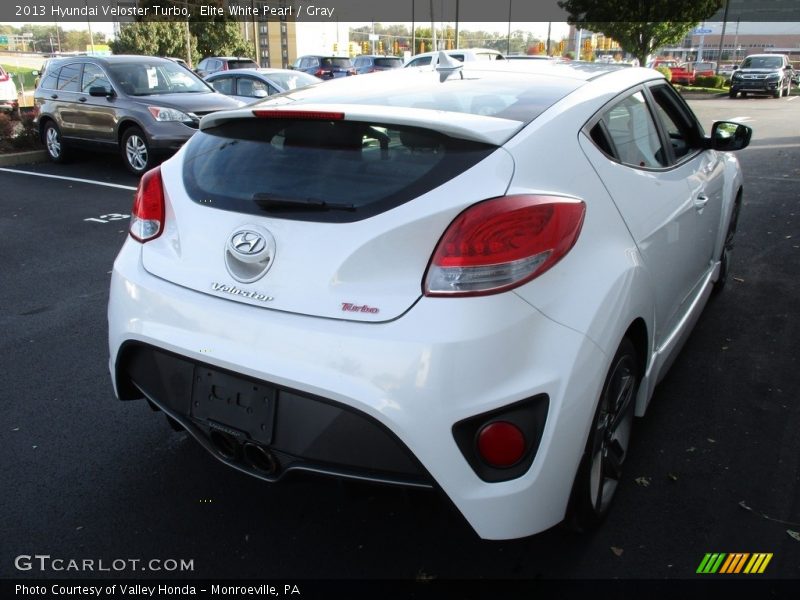 Elite White Pearl / Gray 2013 Hyundai Veloster Turbo