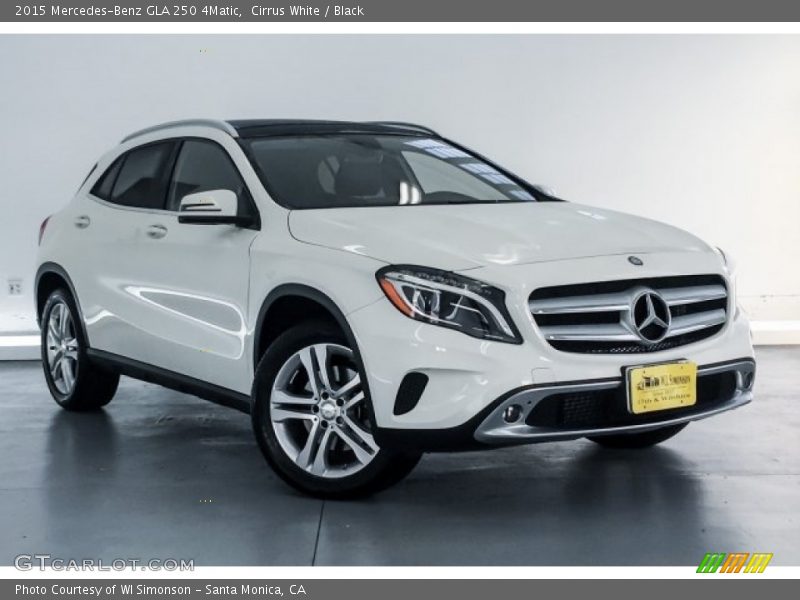 Cirrus White / Black 2015 Mercedes-Benz GLA 250 4Matic