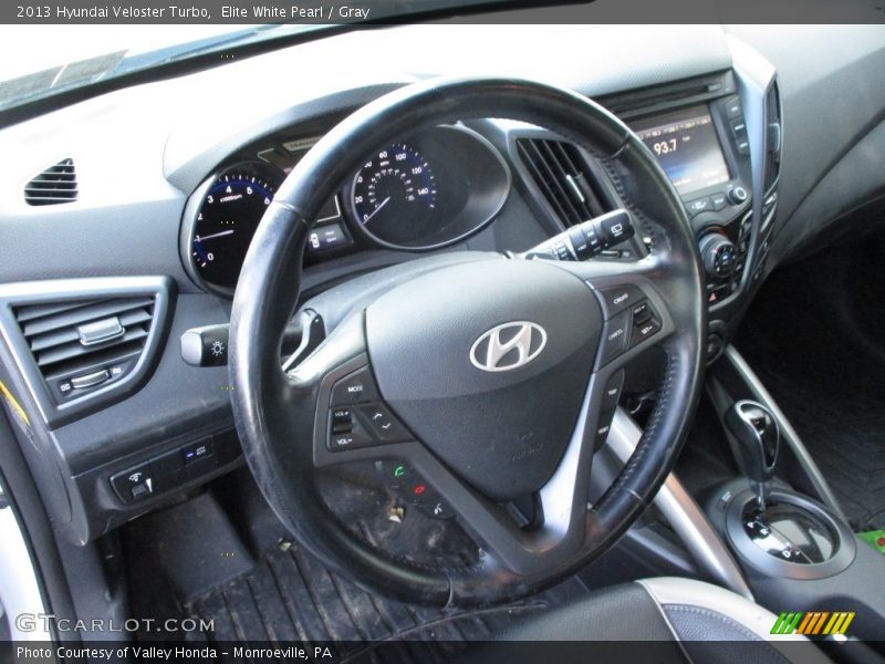 Elite White Pearl / Gray 2013 Hyundai Veloster Turbo