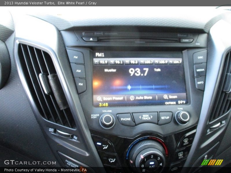 Elite White Pearl / Gray 2013 Hyundai Veloster Turbo