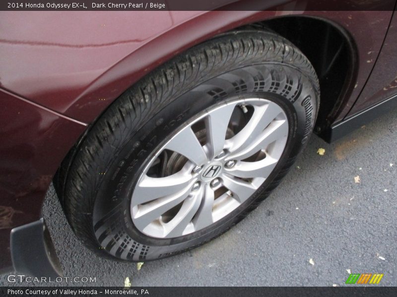 Dark Cherry Pearl / Beige 2014 Honda Odyssey EX-L