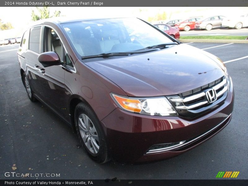 Dark Cherry Pearl / Beige 2014 Honda Odyssey EX-L