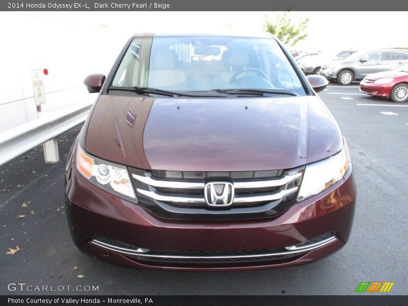 Dark Cherry Pearl / Beige 2014 Honda Odyssey EX-L