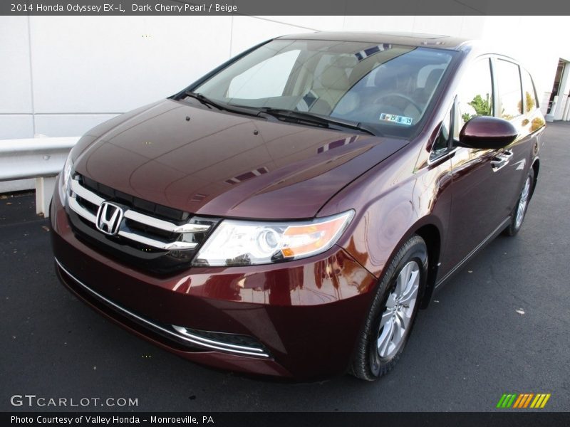 Dark Cherry Pearl / Beige 2014 Honda Odyssey EX-L