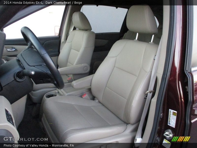 Dark Cherry Pearl / Beige 2014 Honda Odyssey EX-L