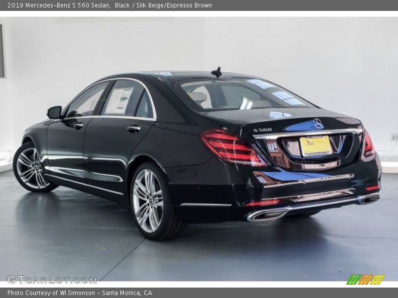 Black / Silk Beige/Espresso Brown 2019 Mercedes-Benz S 560 Sedan