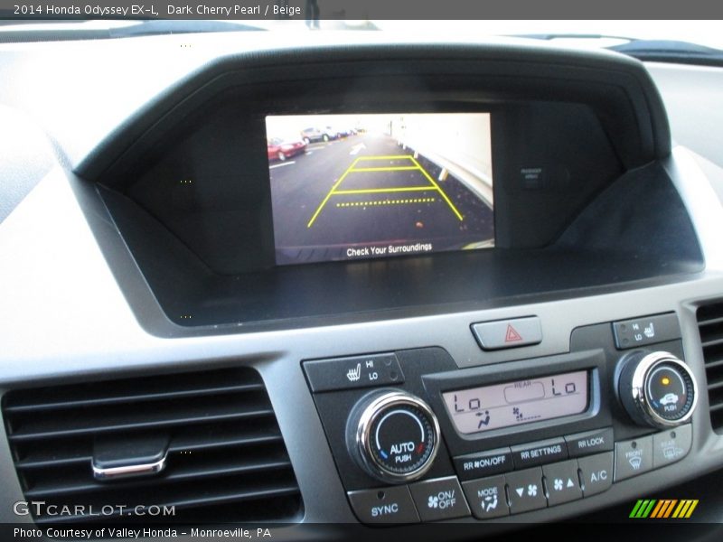 Dark Cherry Pearl / Beige 2014 Honda Odyssey EX-L