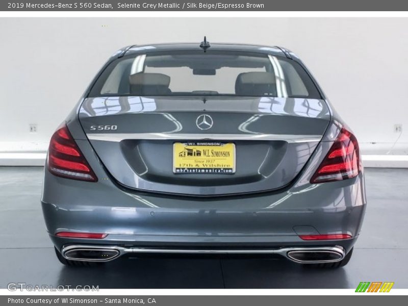 Selenite Grey Metallic / Silk Beige/Espresso Brown 2019 Mercedes-Benz S 560 Sedan