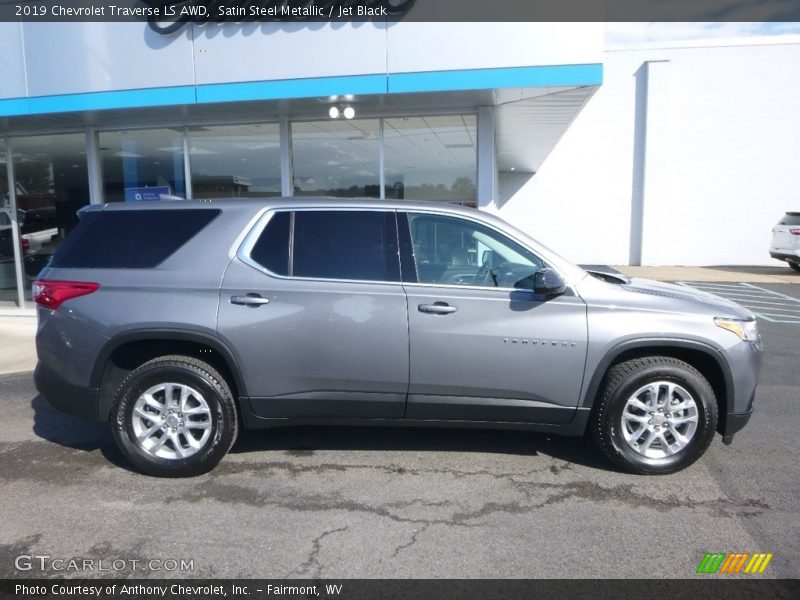 Satin Steel Metallic / Jet Black 2019 Chevrolet Traverse LS AWD