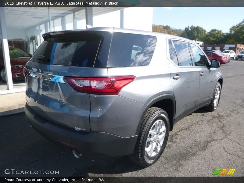 Satin Steel Metallic / Jet Black 2019 Chevrolet Traverse LS AWD