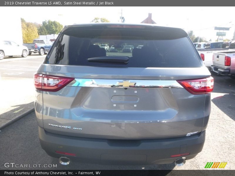 Satin Steel Metallic / Jet Black 2019 Chevrolet Traverse LS AWD