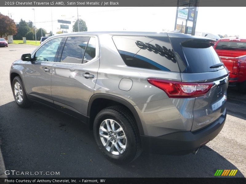 Satin Steel Metallic / Jet Black 2019 Chevrolet Traverse LS AWD