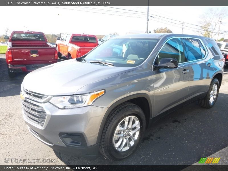 Satin Steel Metallic / Jet Black 2019 Chevrolet Traverse LS AWD