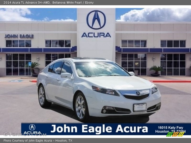 Bellanova White Pearl / Ebony 2014 Acura TL Advance SH-AWD