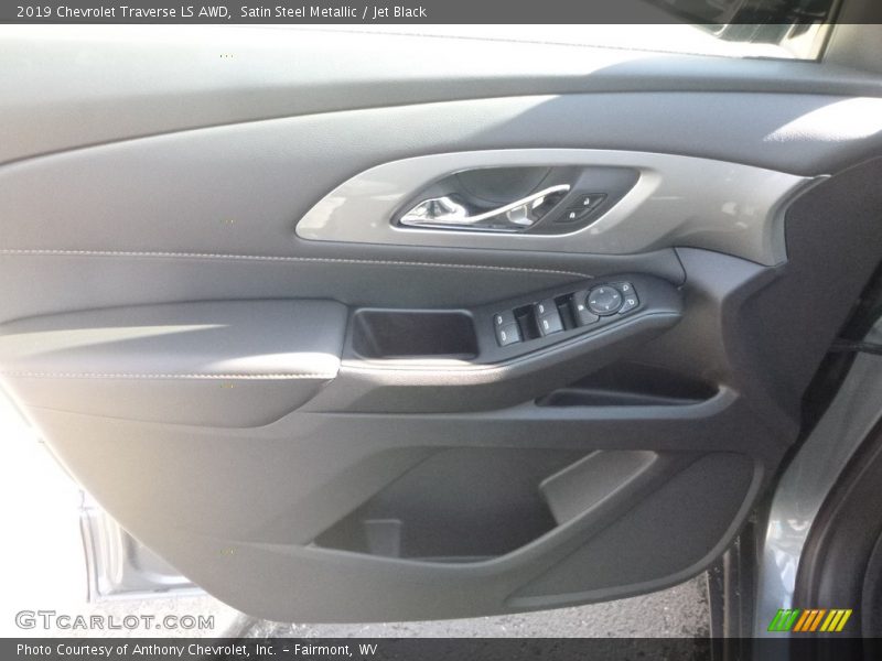 Satin Steel Metallic / Jet Black 2019 Chevrolet Traverse LS AWD