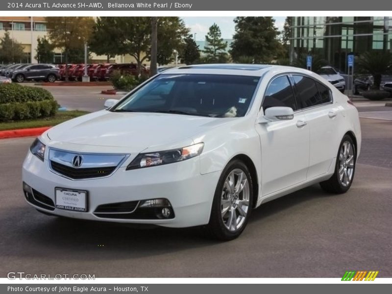 Bellanova White Pearl / Ebony 2014 Acura TL Advance SH-AWD