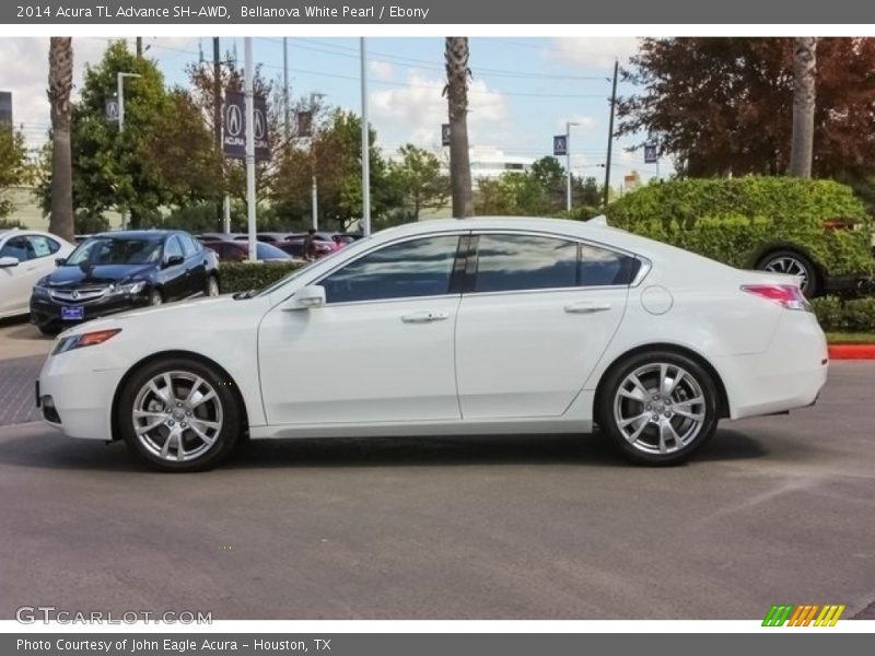 Bellanova White Pearl / Ebony 2014 Acura TL Advance SH-AWD