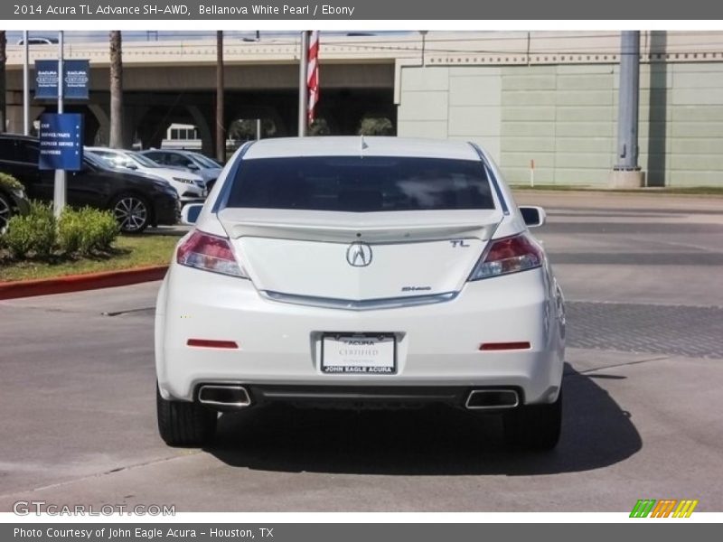 Bellanova White Pearl / Ebony 2014 Acura TL Advance SH-AWD