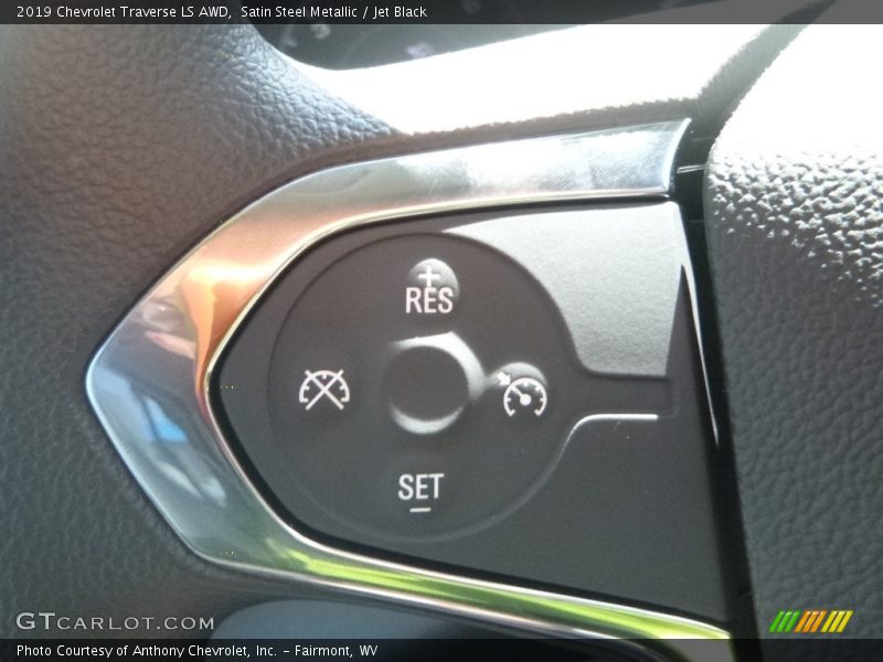 Satin Steel Metallic / Jet Black 2019 Chevrolet Traverse LS AWD