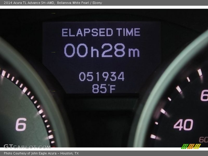 Bellanova White Pearl / Ebony 2014 Acura TL Advance SH-AWD