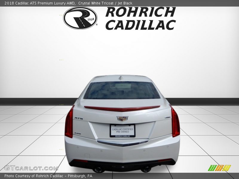 Crystal White Tricoat / Jet Black 2018 Cadillac ATS Premium Luxury AWD