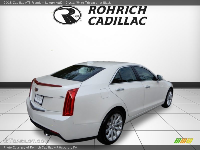 Crystal White Tricoat / Jet Black 2018 Cadillac ATS Premium Luxury AWD