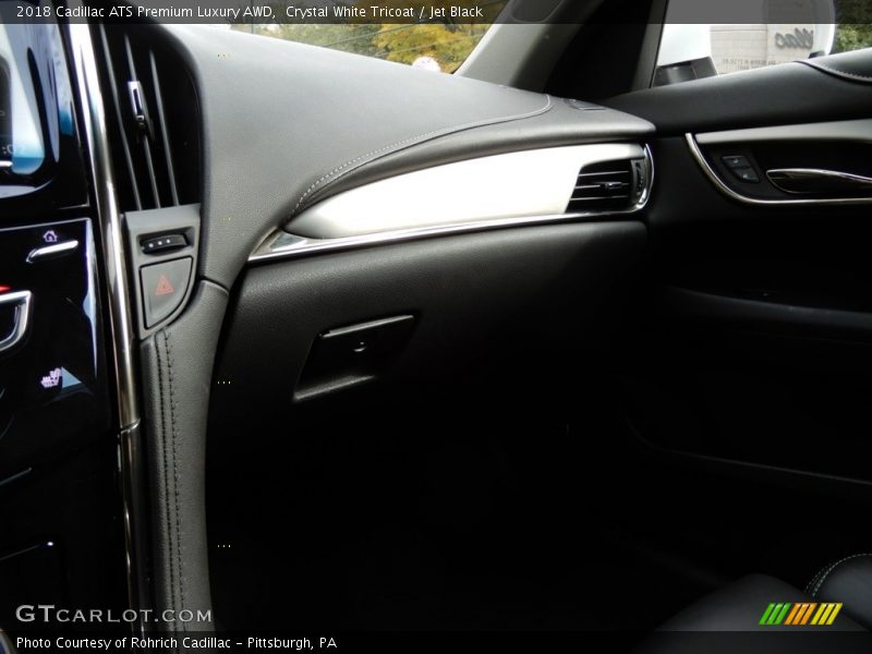 Crystal White Tricoat / Jet Black 2018 Cadillac ATS Premium Luxury AWD