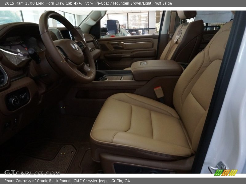 Ivory Tri–Coat / Mountain Brown/Light Frost Beige 2019 Ram 1500 Long Horn Crew Cab 4x4