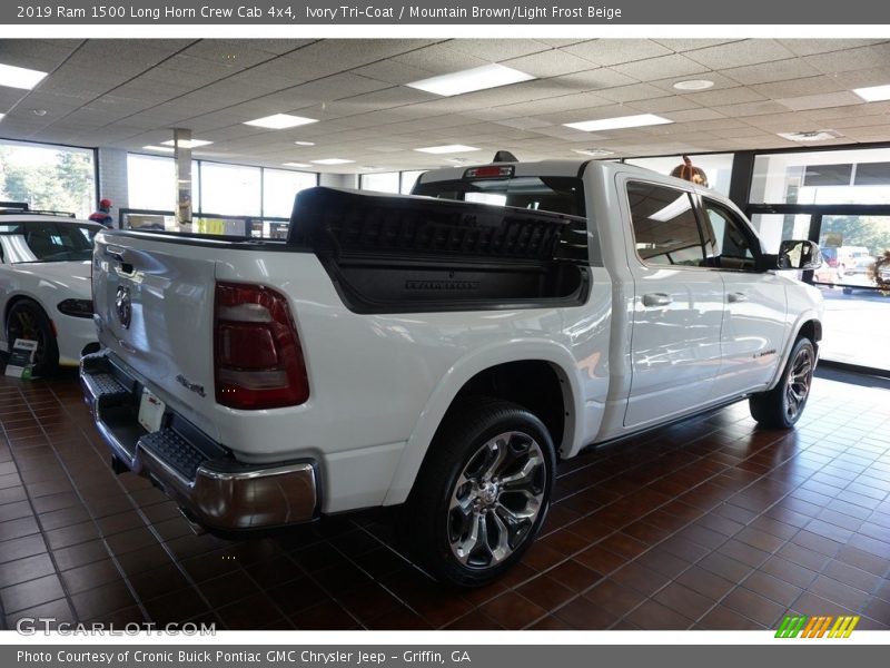 Ivory Tri–Coat / Mountain Brown/Light Frost Beige 2019 Ram 1500 Long Horn Crew Cab 4x4