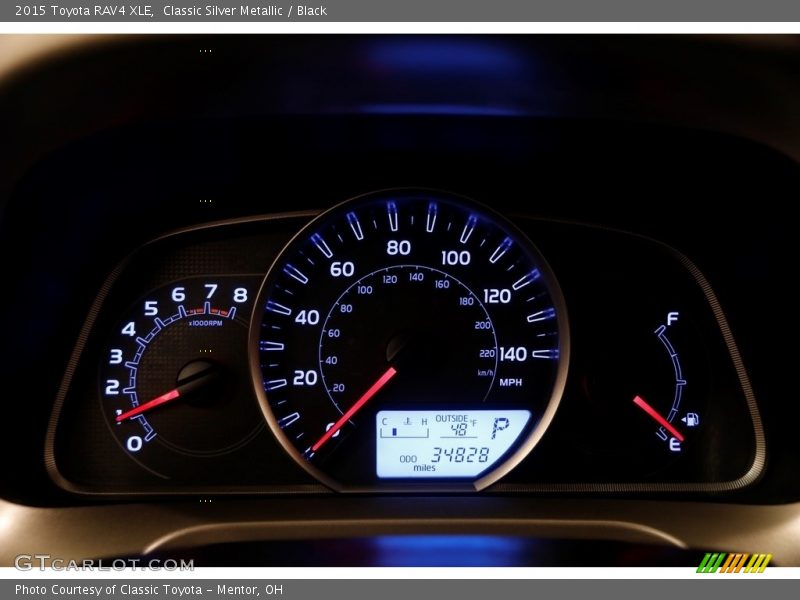 Classic Silver Metallic / Black 2015 Toyota RAV4 XLE