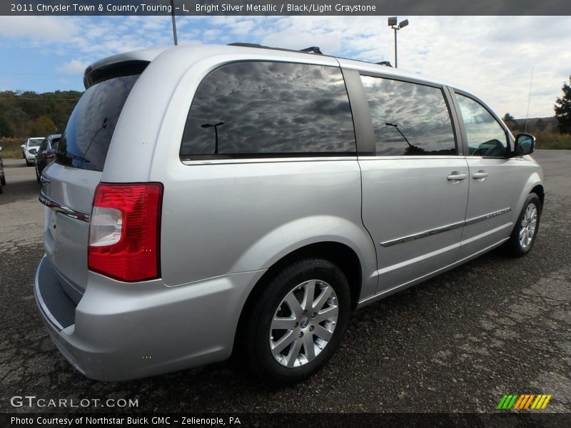 Bright Silver Metallic / Black/Light Graystone 2011 Chrysler Town & Country Touring - L
