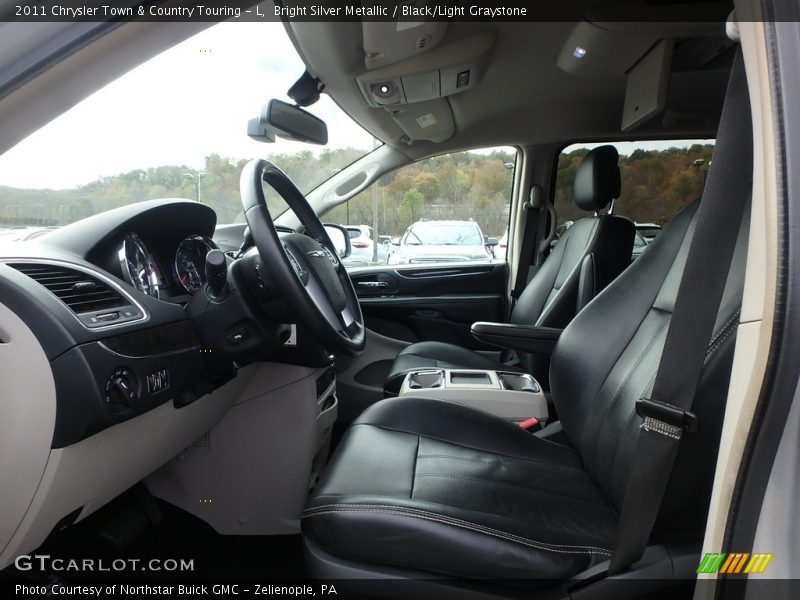 Bright Silver Metallic / Black/Light Graystone 2011 Chrysler Town & Country Touring - L