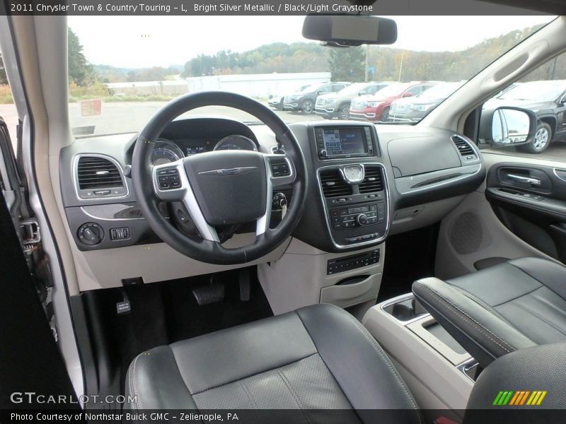 Bright Silver Metallic / Black/Light Graystone 2011 Chrysler Town & Country Touring - L
