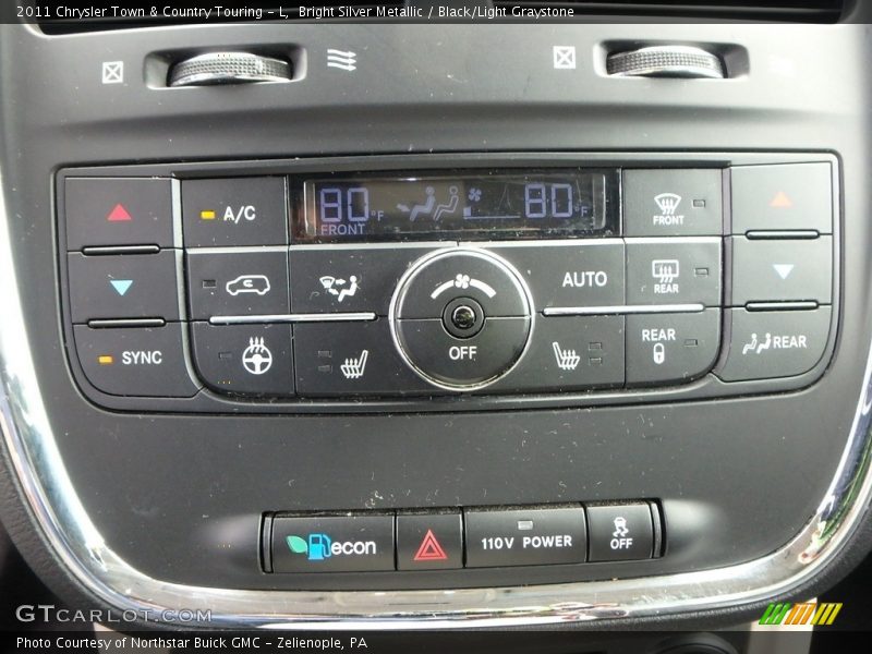 Bright Silver Metallic / Black/Light Graystone 2011 Chrysler Town & Country Touring - L