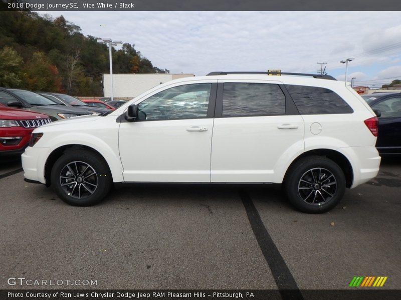 Vice White / Black 2018 Dodge Journey SE