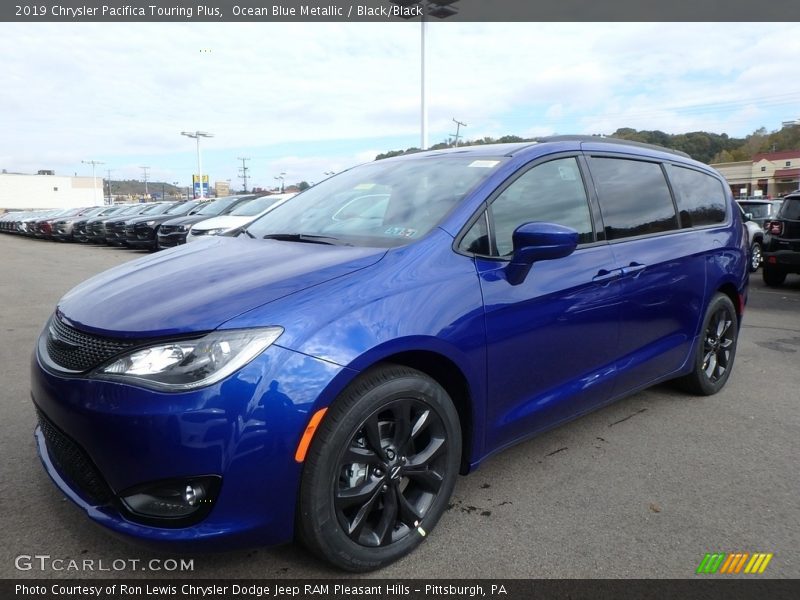Ocean Blue Metallic / Black/Black 2019 Chrysler Pacifica Touring Plus